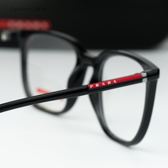 Prada Linea Rossa Men Eyeglasses Black Demo Square PS01OV 1AB1O1 BRAND NEW - Picture 5 of 8